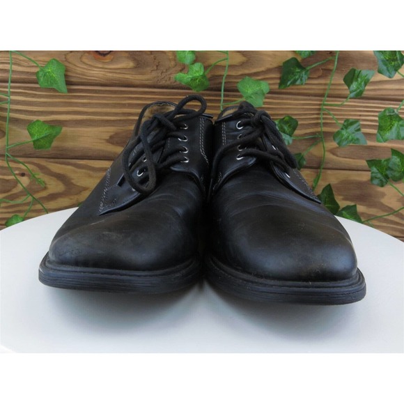 Bostonian Sz 12 Derby Oxfords Black Leather Men Lace Up Medium (D, M) - Picture 2 of 10
